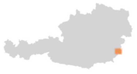 Bezirk Güssing auf der Österreichkarte
