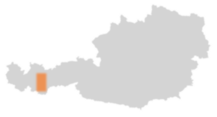 Bezirk Imst auf der Österreichkarte
