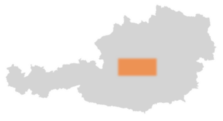 Bezirk Liezen auf der Österreichkarte