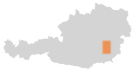 Bezirk Weiz auf der Österreichkarte